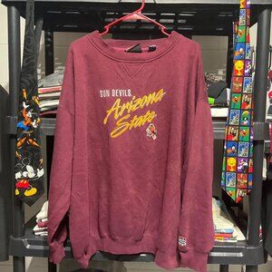 Vintage Burgundy and yellow Arizona State University crewneck sweatshirt